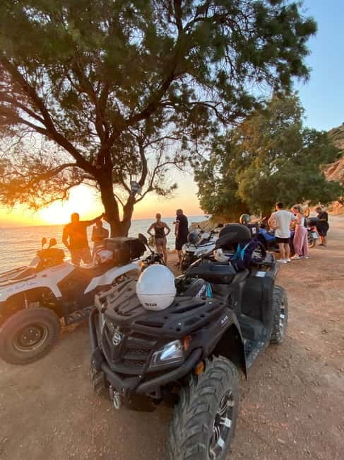 Agia Pelagia: Sunset or Morning Quad Tour & Ghost Town Visit - Sunset From the Sea Viewpoint: When the Sky Plays Along