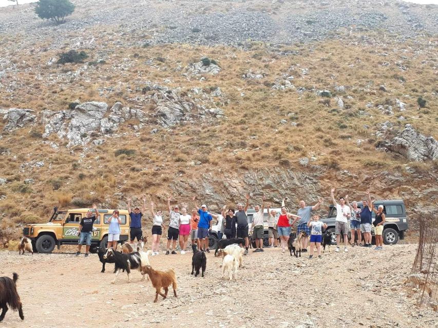 Crete: Milatos Cave Amazonas Zoo Park Jeep Safari Tour - Fourni coffee snacks and the Plaka viewpoint for Spinalonga