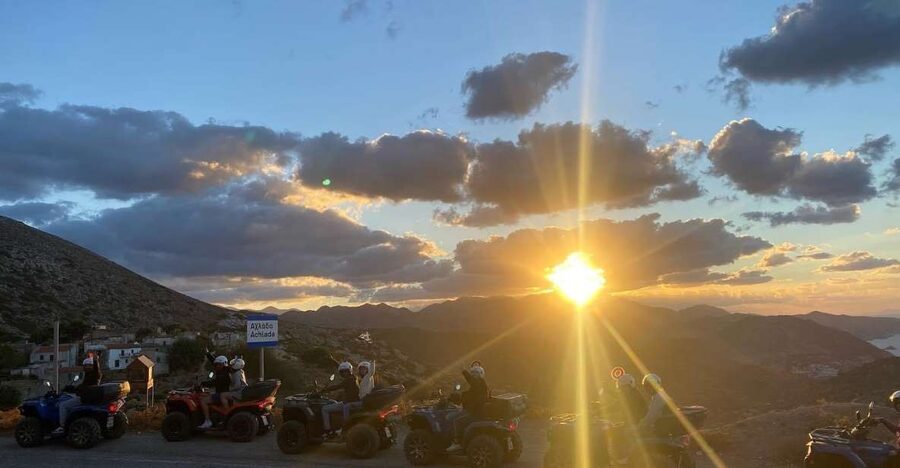 Crete: Sunset or Morning Quad with Local Products Tasting - Achlada’s abandoned streets: ghost village history without the theatrics