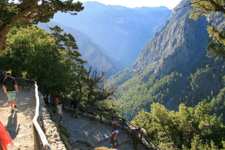 From Heraklion,Agia Pelagia,Malia: Samaria Gorge Guided Trip - On the trail in Samaria: your pacing, the rocks, and the water plan
