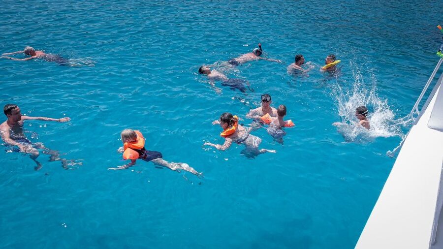 From Heraklion: Elounda, Kolokitha, and Spinalonga Boat Trip - Kolokytha Beach and the Lagoon-Color Photo Moments