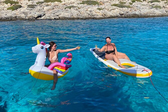 Heraklion: Dia Island Catamaran Cruise with Water Toys - What the crew really does for the day