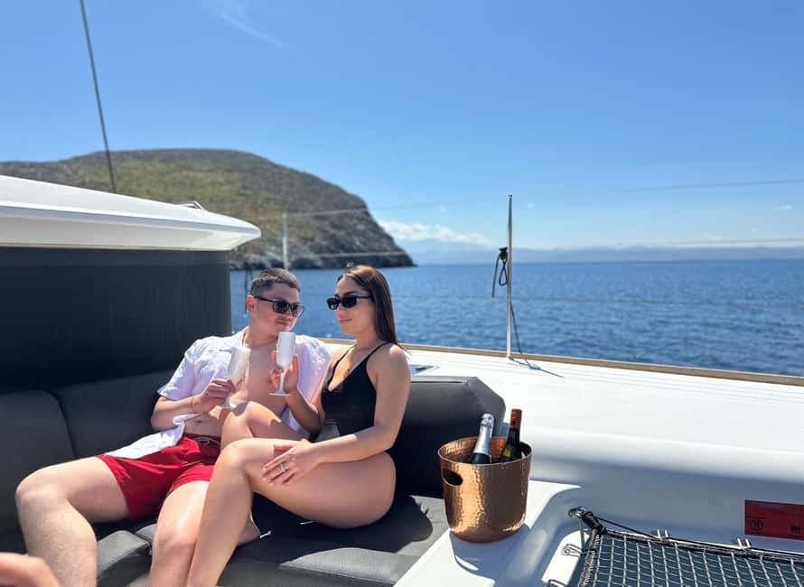 Heraklion Luxury Catamaran Dia Isla -Gourmet Lunch Top Rated - Dia Island time: snorkeling, calm-bay swimming, and optional paddling