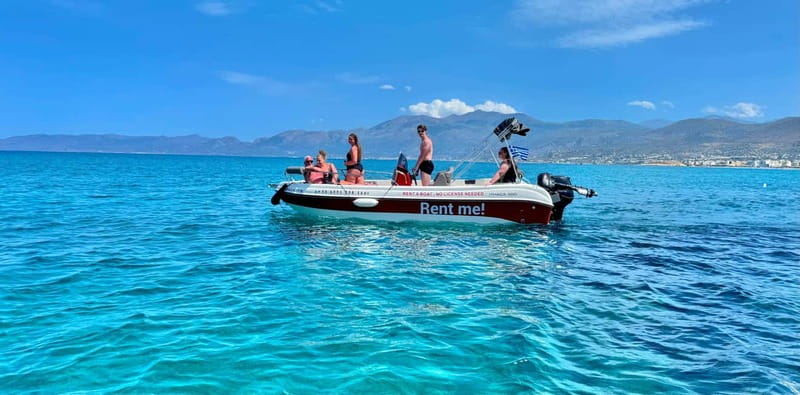 Hersonissos: Rent a Boat - No License Needed - Price and value: $181 per group up to 7, and what you’re really paying for