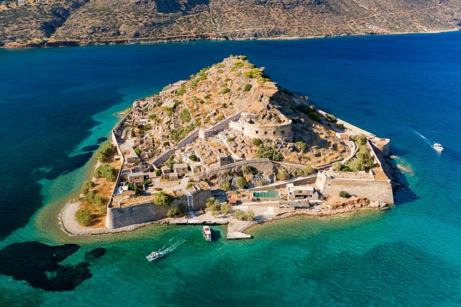 Spinalonga,Elounda,Ag.Nikolaos, Olive Factory From Heraklion - Inside Spinalonga: fortress walls, ruined streets, and the leper-colony layout